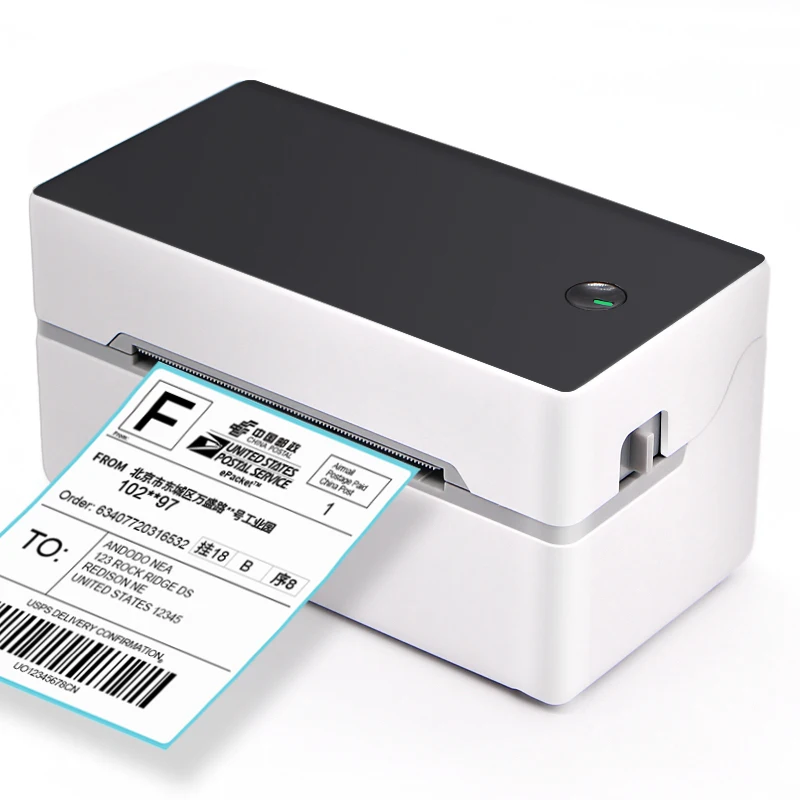 

Hot sale Cost-Effective High speed 3inch80nmm fashion Thermal Label Printer Desktop USB+Bule tooth TDL402 for Retail