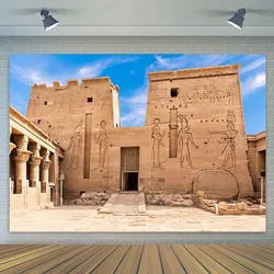 Ancient Egypt Backdrop Egyptian Temple Pharaoh Mosque Stone Pillar Travel Photography Background Party Decoration Banner Poster