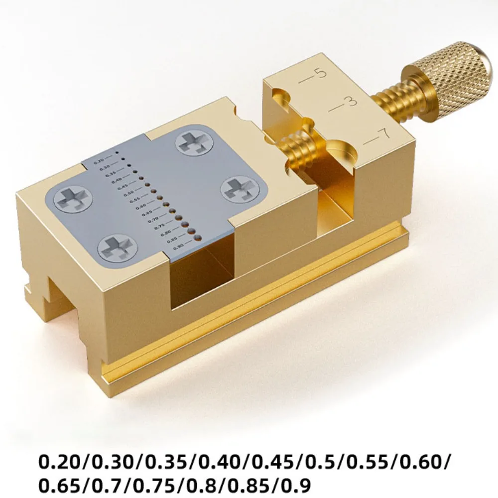 Portable Precise Watch Bench Vice Thread Adjustment Anti-slip Collet Tightening Tool Stable Copper Watch Head Holder Hand Tools