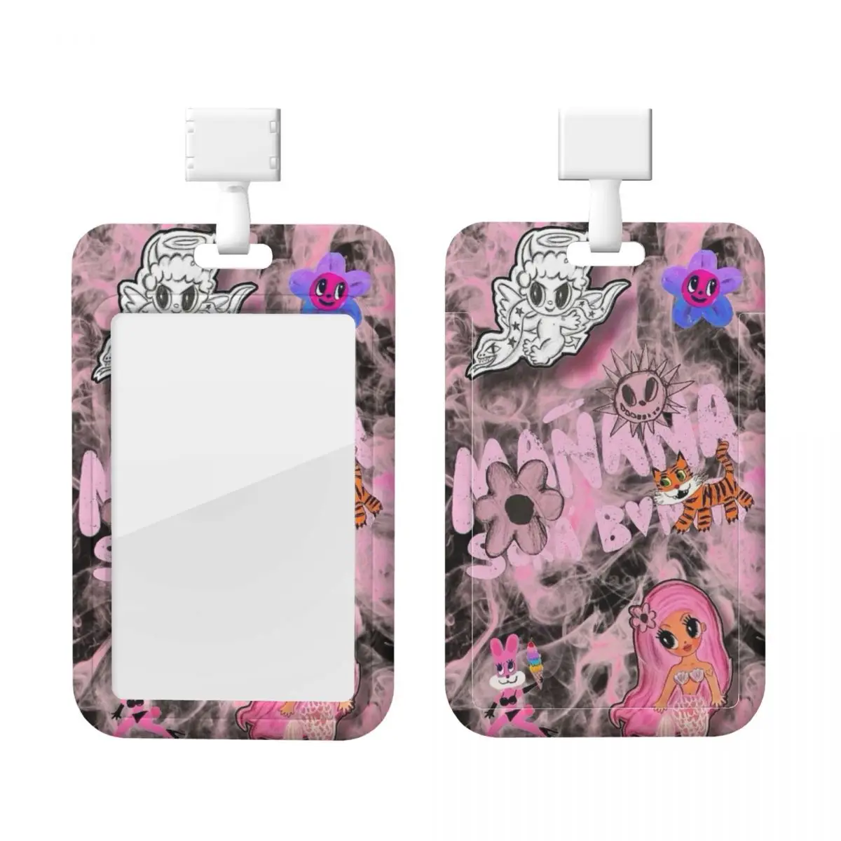 

Пользовательские держатели идентификационных бейджей Singer Karol G для офисного держателя карт, унисекс, шейный ремешок, держатели для кредитных карт, шейный ремешок