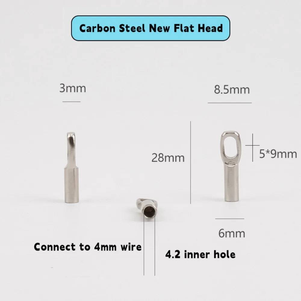 Carbon Steel Wire Puller Connector Head Connect To 4mm Wire Electrician Tools Wire Cable Elastic Threader