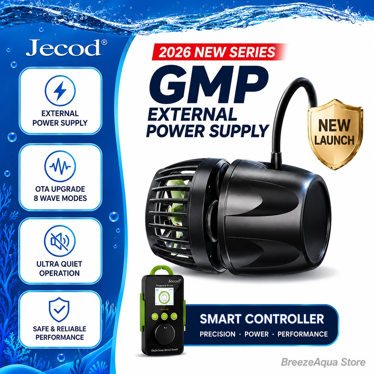 2026 GMP Series Jebao Jecod Aquarium Vario Wavemaker Water Pump