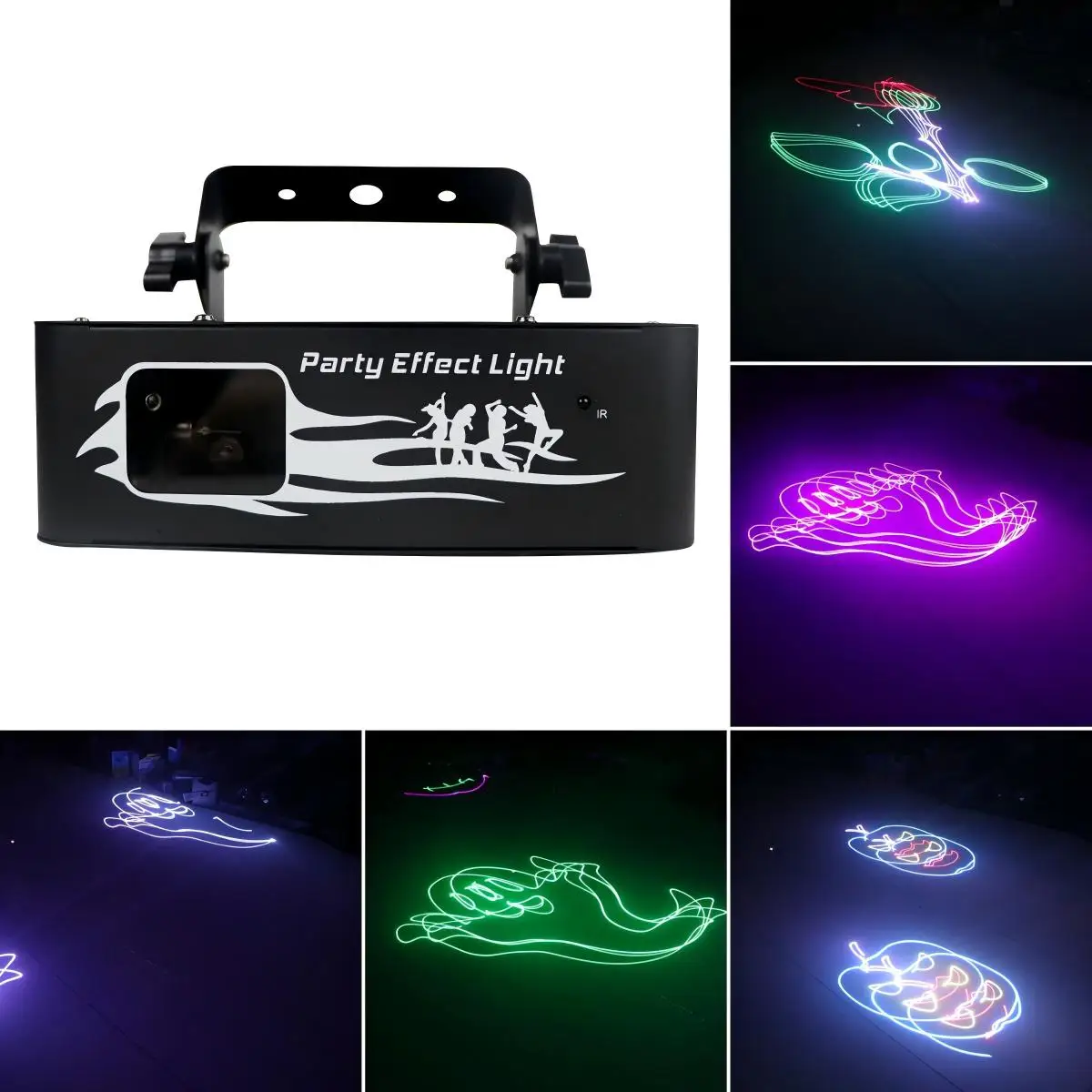 

Fireions RGB Animation Light with Remote Control 60W Stage Light Laser Light DMX Self Propelled House Party