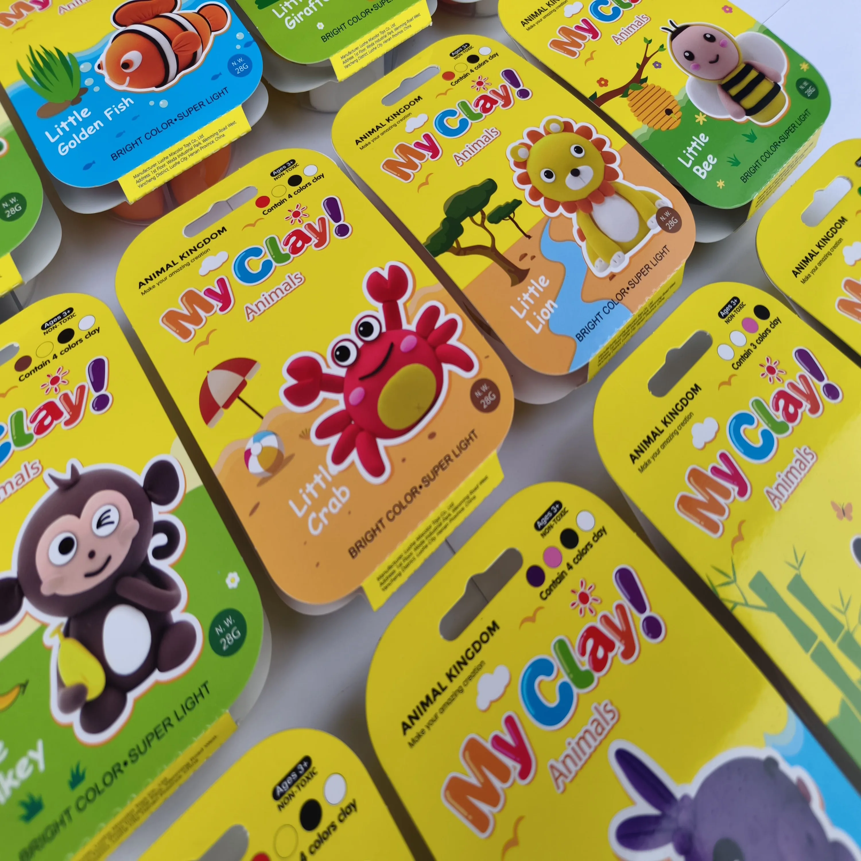 

Cloududa Clay Play Dough Air Plasticine Self-hardening Clay 12pcs/box Mini Animal Kingdom Non-toxic Diy For Children Ages 3+