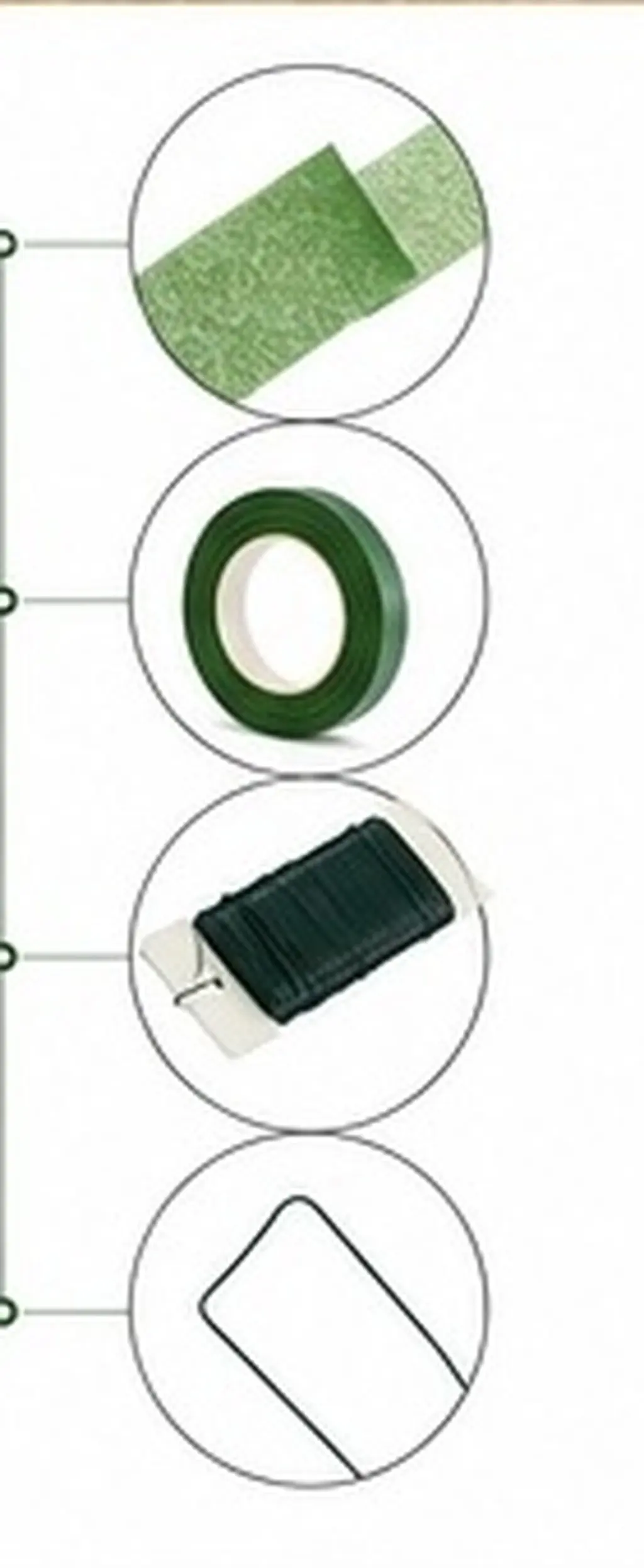 1Set Floral Tape and Florist Wire Kit Strong Stretchable Wraps for DIY Flower Arranging Wreath Making Crafts Accessories