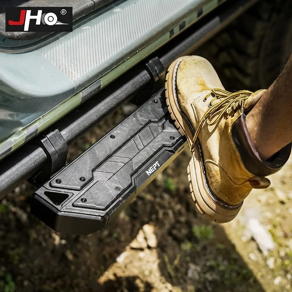 JHO NEPT Side Step For Ford Bronco 2022-2025 Rock Rail Pedal Exterior Accessories Hunting Series Off-Road Foot Rest Board