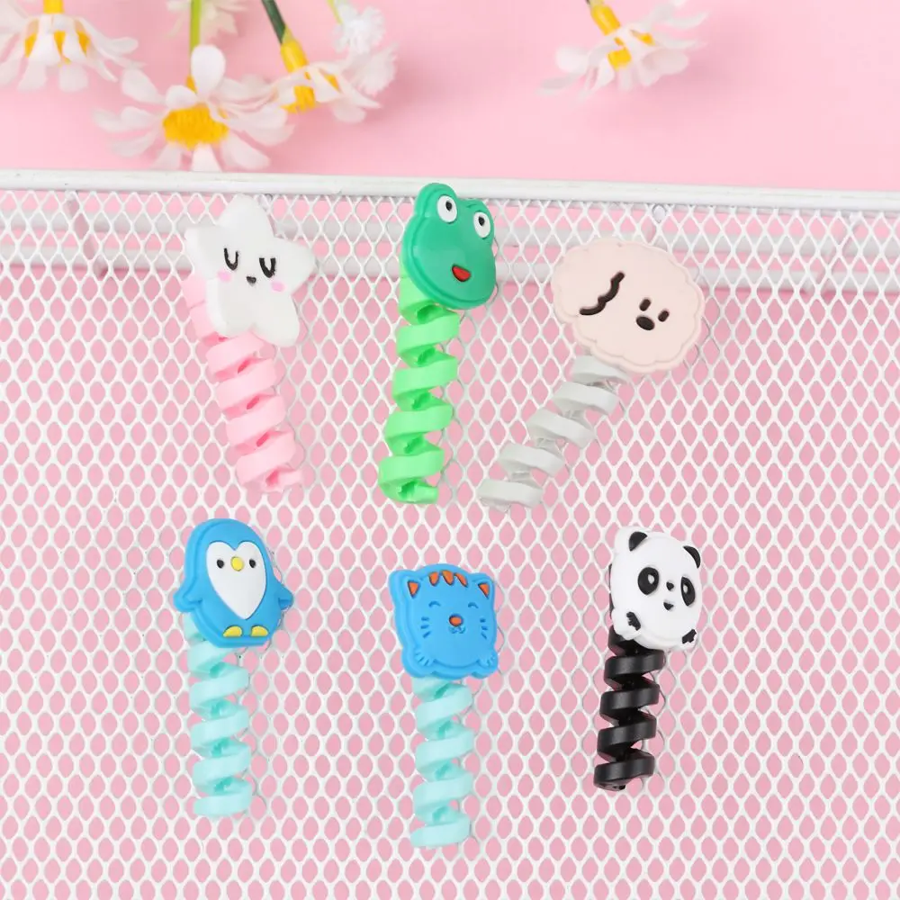 Cartoon USB Winder Cover Charging Cable Cover Wire Cord Protectors Data Line Protector Tube Cable