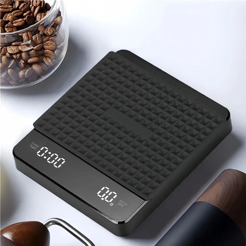 High-precision Electronic Coffee Scale with Waterproof Pad LED Display USB Timing Professional Home Coffee Accessories 3kg/0.1g