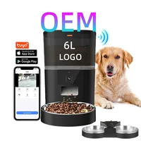 CANBOUN 6L Wifi Smart Pet Feeder Camera Tuya App Control Single Double Bowl Cat Dog Food Dispenser Automatic Pet Feeder With Cam