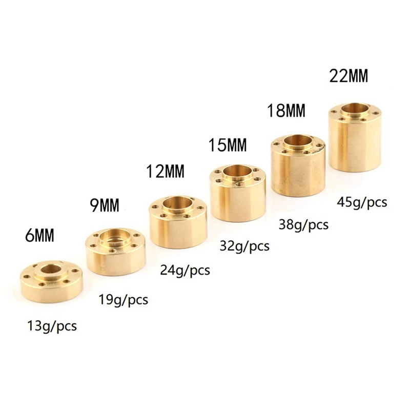 Adaptador de ampliación de cubo hexagonal de rueda de 12Mm, 4 Uds., para 1/10 RC Crawler Axial SCX10 TRX4, Kits de piezas de 6Mm