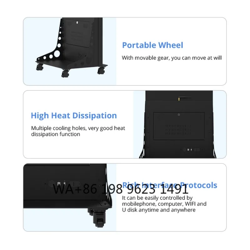 Floor Standing Indoor LED Poster Display Digital Signage Graphic Video Advertising Screen for Public Commercial Publicity
