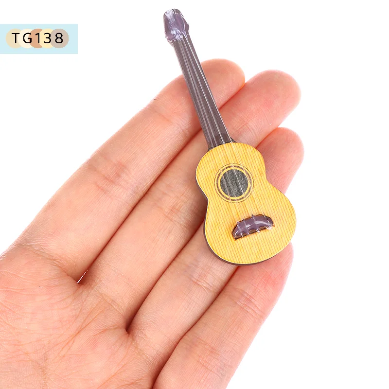 【New】1:12 Dollhouse Miniature Guitar Accessories Instrument Doll House Ornament