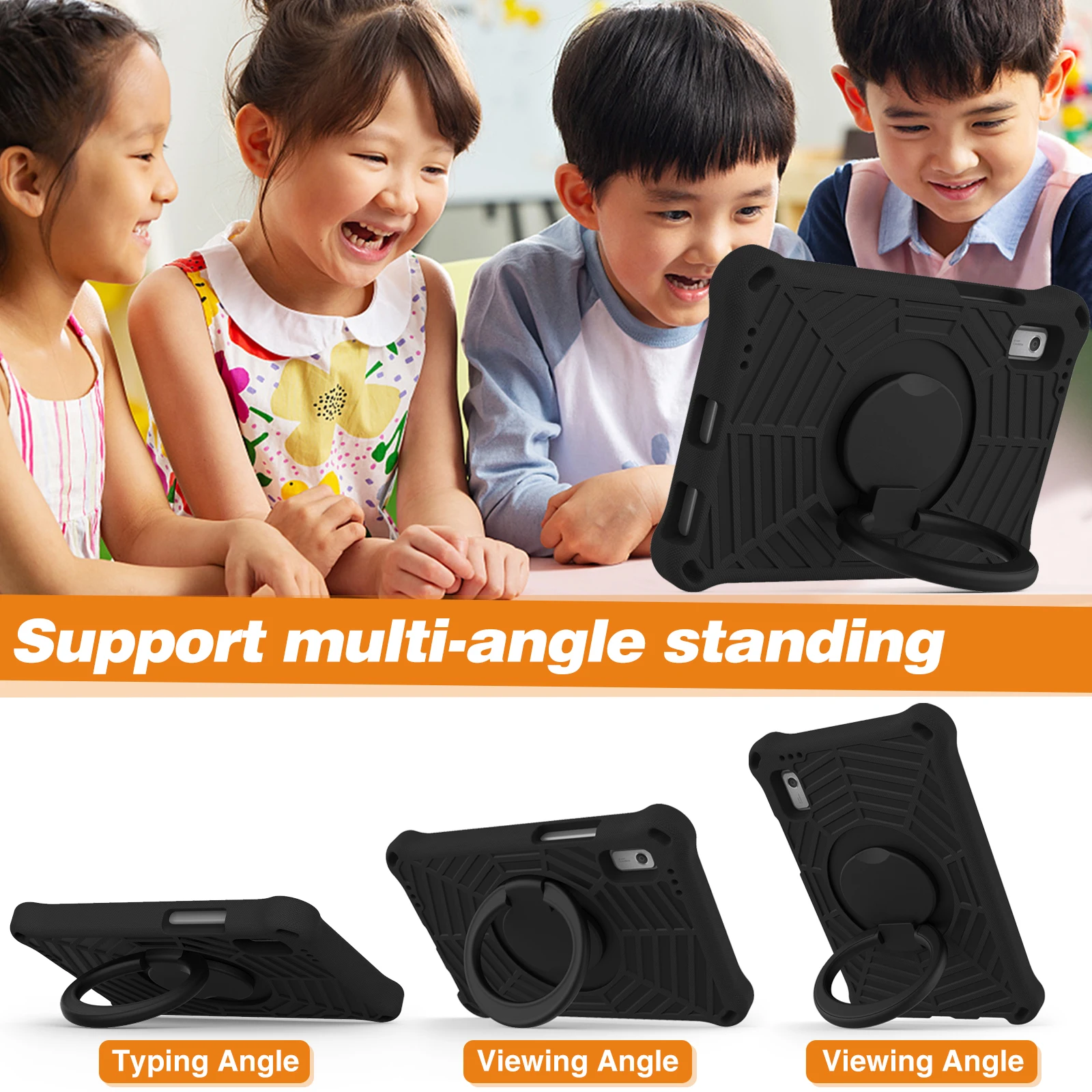 For Lenovo Tab M9 2023 9.0 inch TB-310FU TB-310XU Case EVA Kids Safe Pull Ring Shockproof Shoulder Strap Stand Tablet Cover