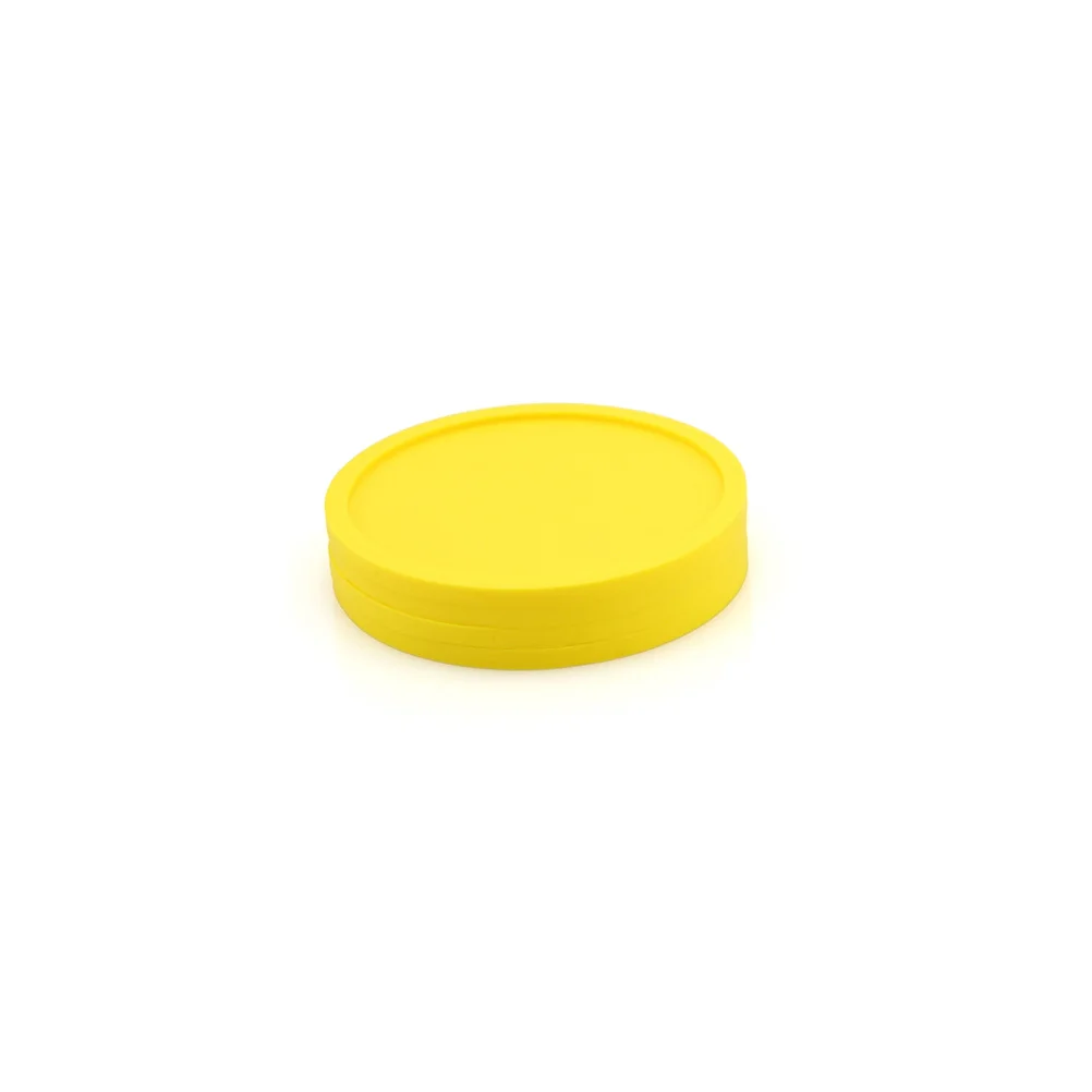 

5Pcs Silicone Drink Coasters Heat Resistant Cup Mats Thick Nonslip Cup Placemat for Home Bar Table Use Dark Grey