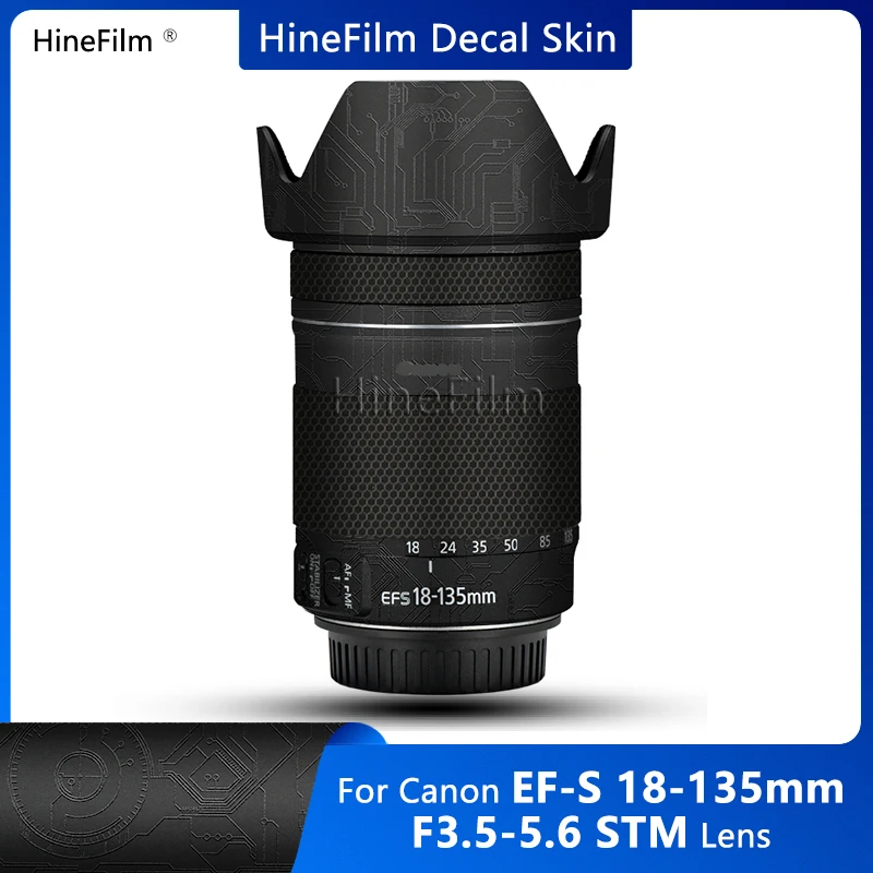 

Hinefilm Skin for Canon EF-S 18-135 F3.5-5.6 STM Lens Sticker Wrap Film For Canon EFS18135 Lens Skin Protector EF-S 18-135 Cover