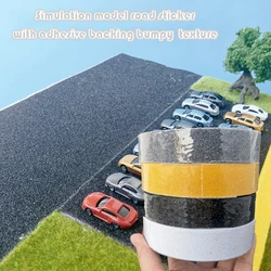 2.5cm*500cm Grey/Black Model Railway Road Tape with Back Adhesive Landscape Country Road Material Train Railway Layout