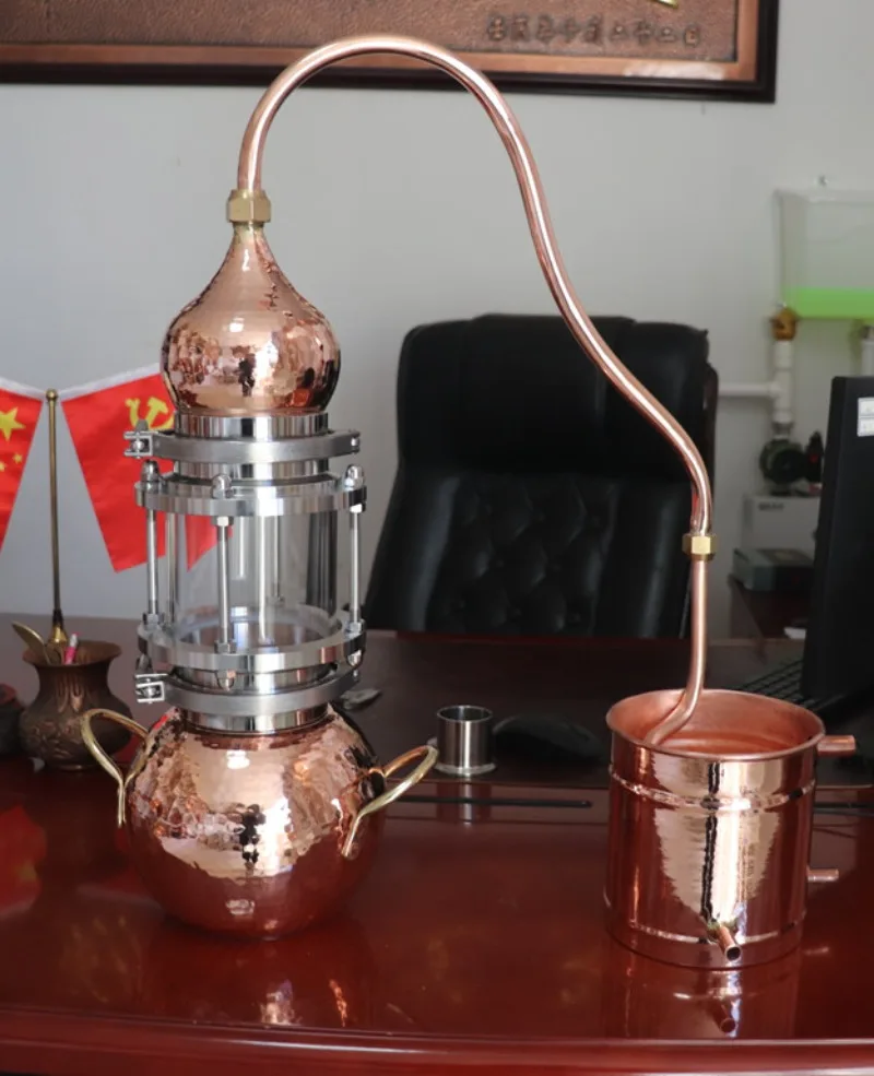 Suitable for Pure Copper Still Household Small Ancient Distillation Equipment Hydrosol Machine Distilling Wine