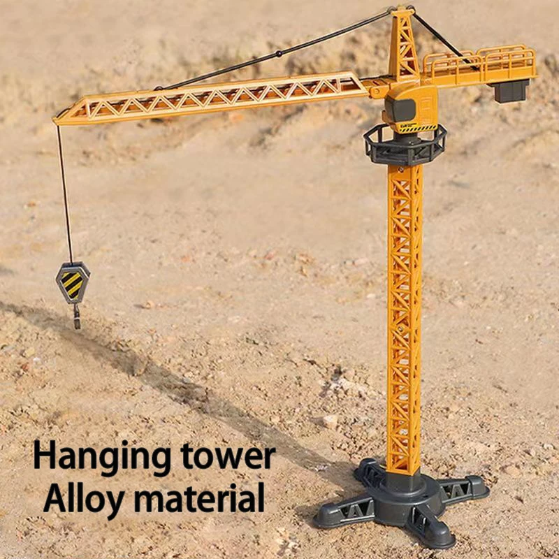 Engineering Diecast Inertial Driving Toys for Boys Tower Crane Forklift Alloy+Plastic Tractor Excavator Bulldozer Vehicle Model