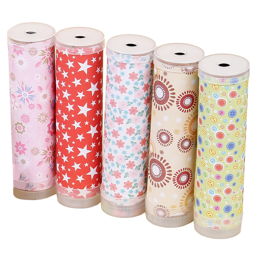 5 Sets Kaleidoscope Material Pack DIY Toy Kits Toys Package Handmade Paper Children Kids Materials