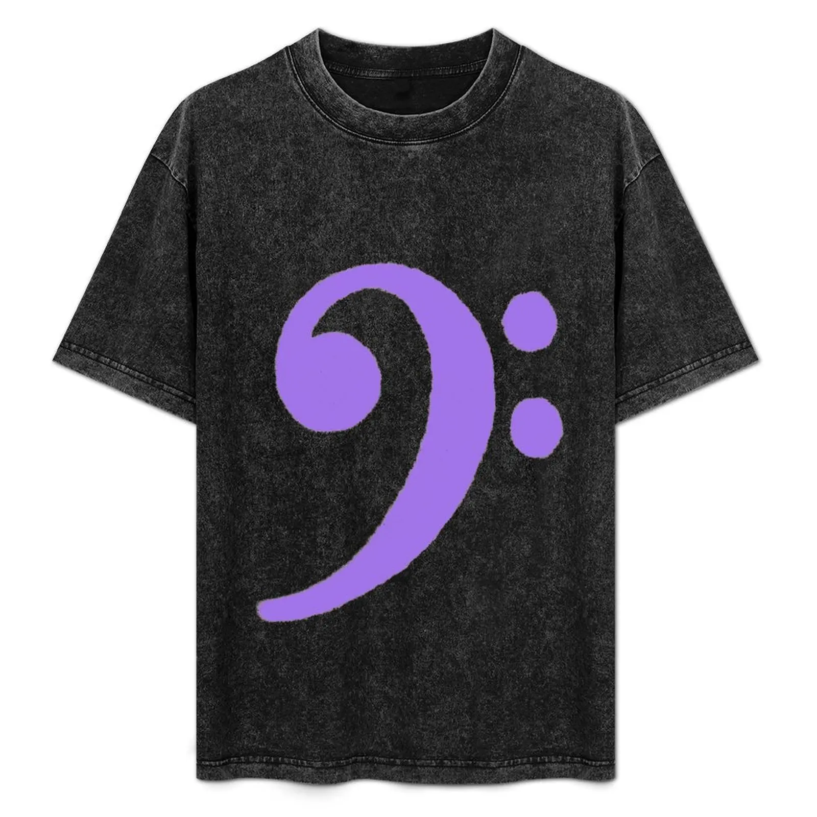 

Bass Clef Purple T-Shirt Casual Everyday Short Sleeve T-Shirt