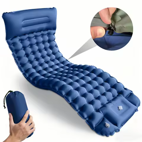 Cozy 10cm Thick Inflatable Mattress - Winter Insulated Camping Pad, Perfect Christmas Gift Idea for Family &amp; Outdoor Adventures