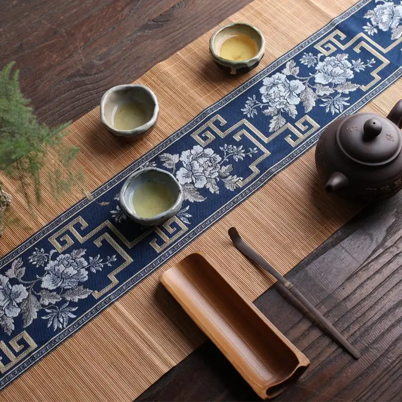 Bamboo Table Runner Heat Insulation Tablecloth Vintage Chinese Style Decorative Camino De Mesa Household Antifouling Dust Cover