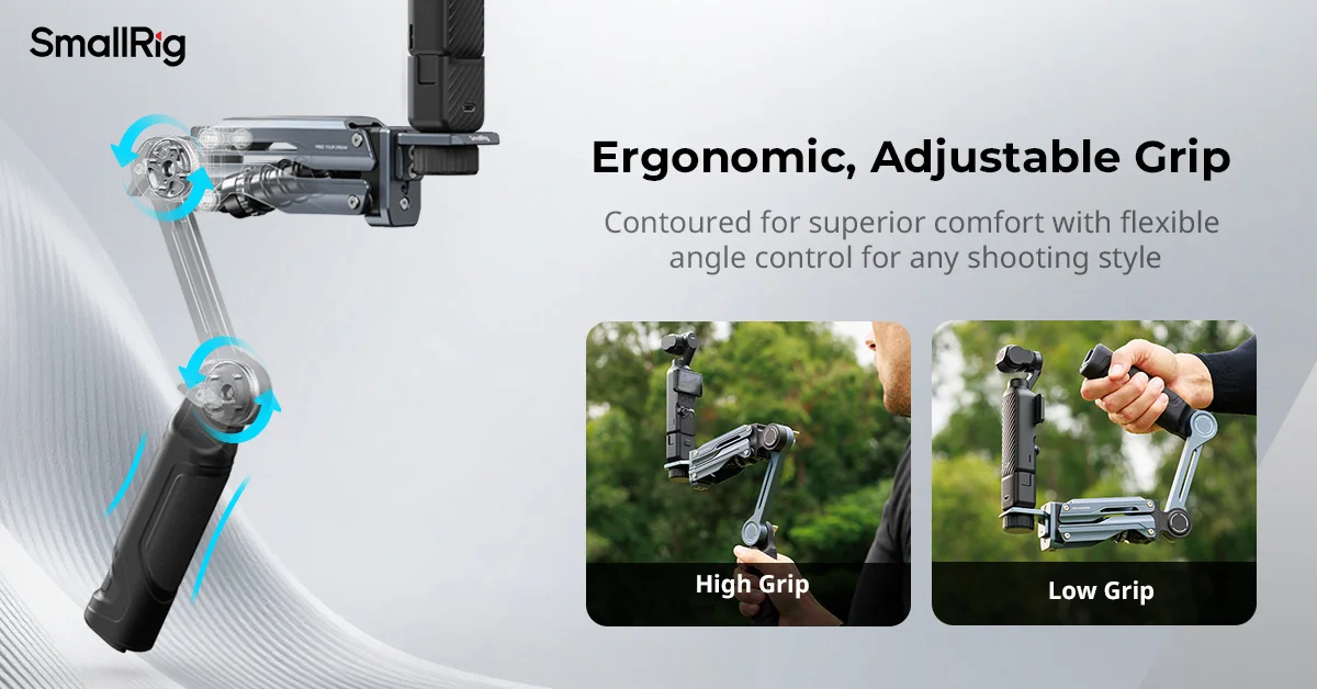 SmallRig Handgehaltener Stoßdämpfer für DJI Osmo Pocket 3/4, für GoPro HERO13, für Insta360 X5/4/3 Hydraulisches Dämpfungssystem – Detail 5