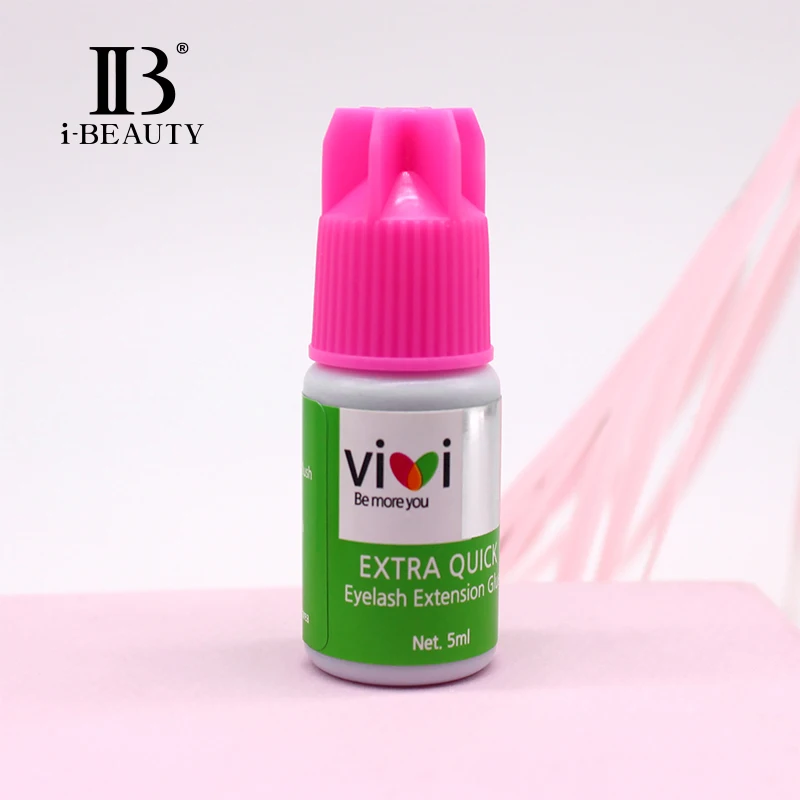 

Korea VIVI Extra Quick Glue For Eyelash Extensions Fast 1-2s Drying 5ml Original False Eyelashes Adhesive Makeup Tools Pink Cap