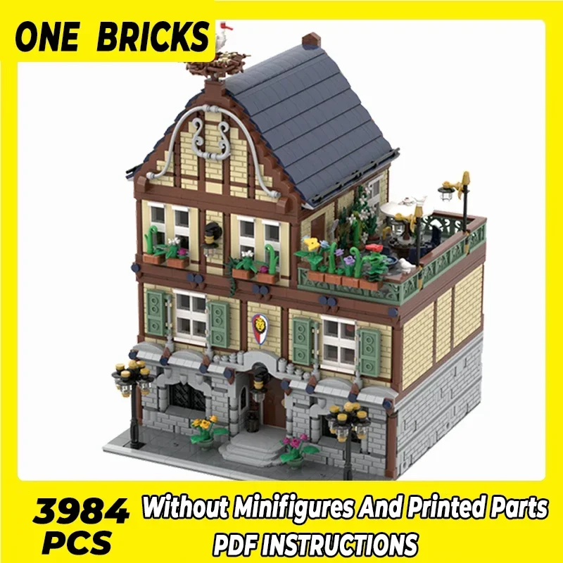 Moc Building Blocks Street View Model A New Home Technical Bricks DIY Assembly Construction Toys For Childr Holiday Gifts