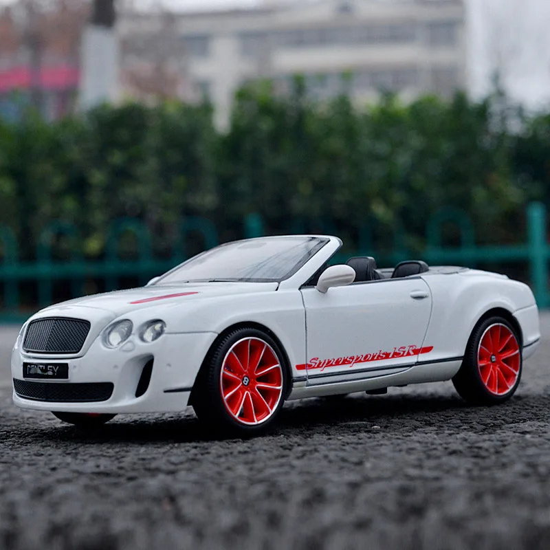 1:24 Bentley Continental ISR Convertible Alloy Diecasts & Toy Vehicles Metal Toy Car Model Sound and light Collection Kids Toy