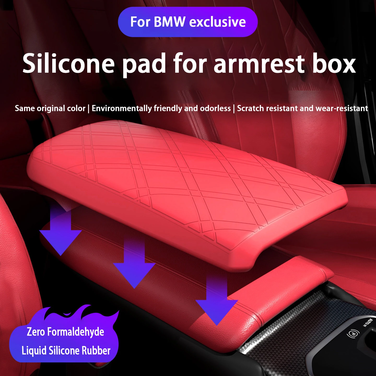 

For BMW 3 4 Series i3 i4 X3 X4 G01 G45 G20 G21 G22 G23 G26 F97 G02 F98 G08 2018-2026 Handrail Box Silicone Protective Pad parts