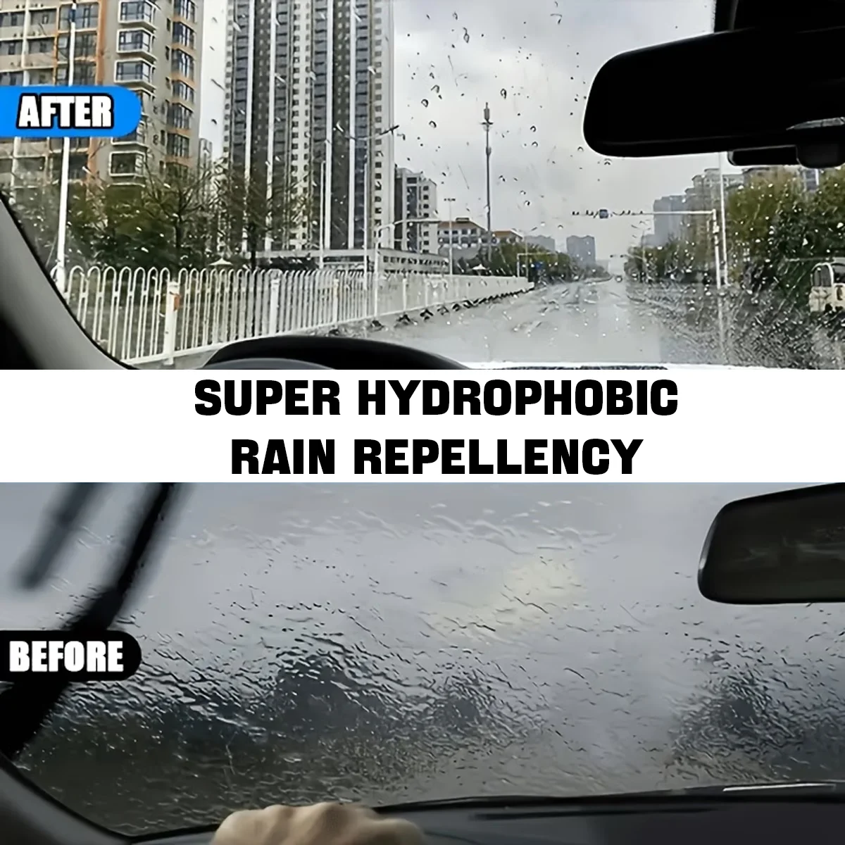 Car Glass Hydrophobic Coating Spray, Auto Windshield Rain Repellent Water Repellent Clear Vision Care YT0503