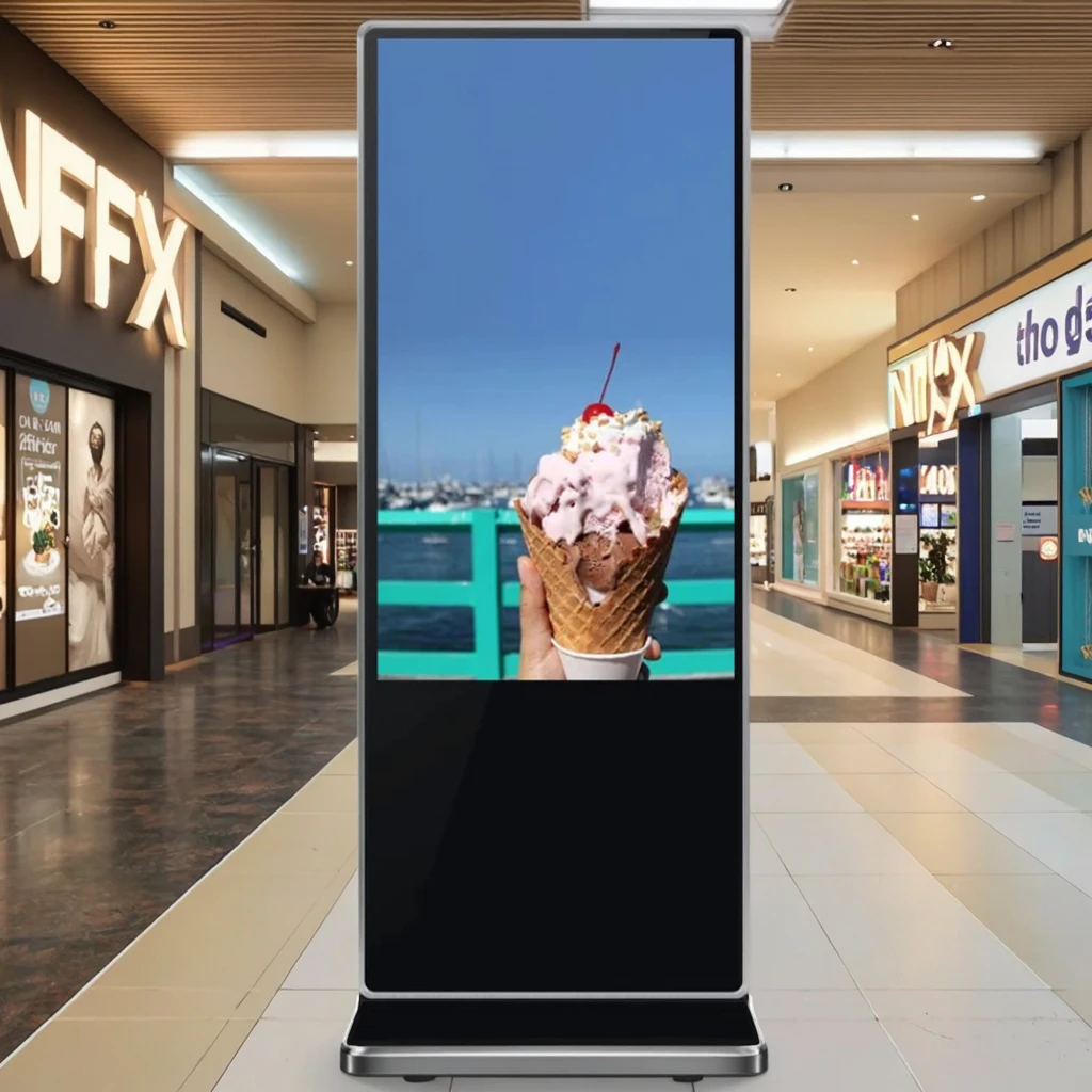 

50-дюймовый напольный ЖК-экран с сенсорным экраном, рекламный экран, цифровой дисплей для рекламных киосков