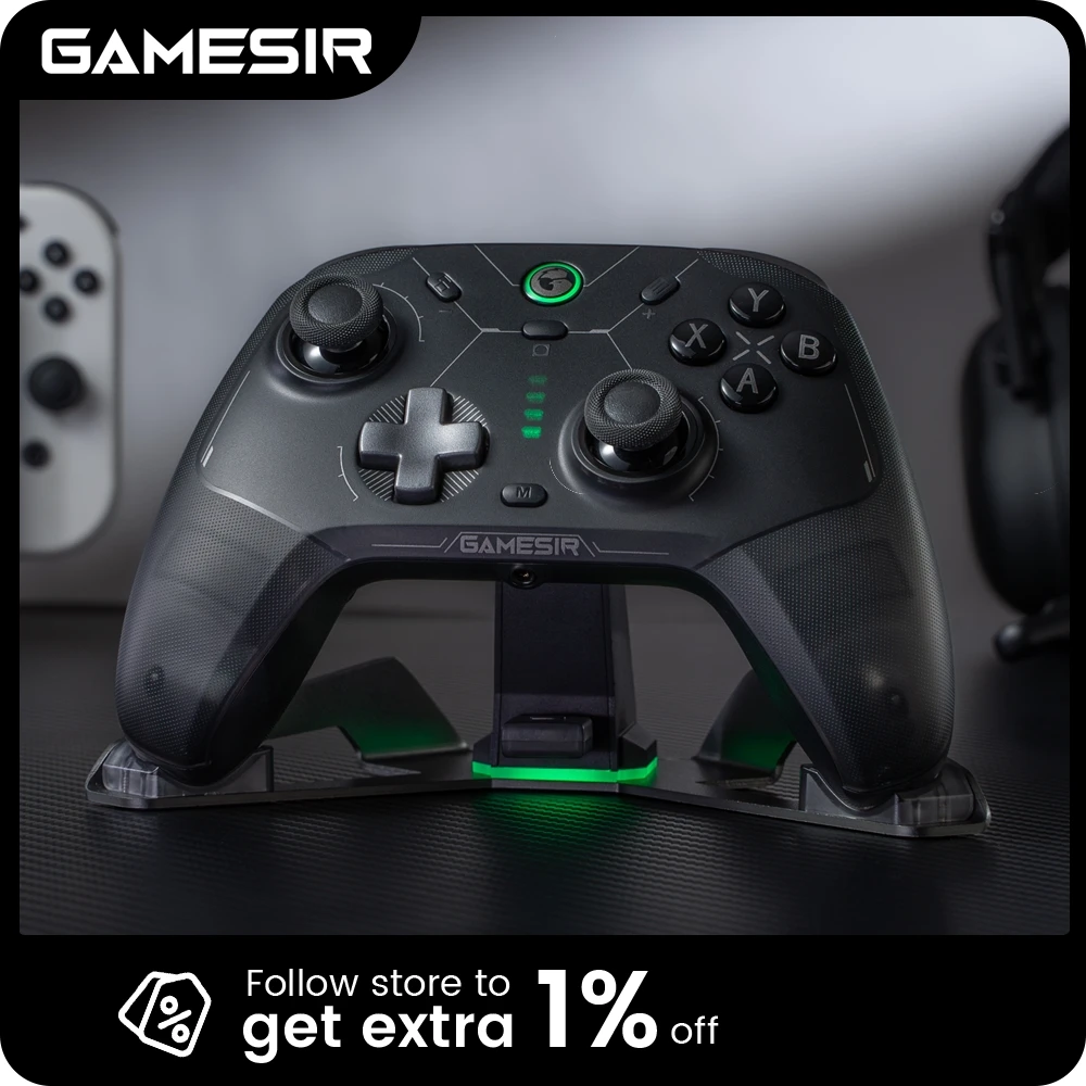 Controle GameSir Cyclone 2 para Switch - Gamepad Pro Sem Fio para Nintendo Switch 2, PC, Celular |   Efeito Hall, Iluminação RGB