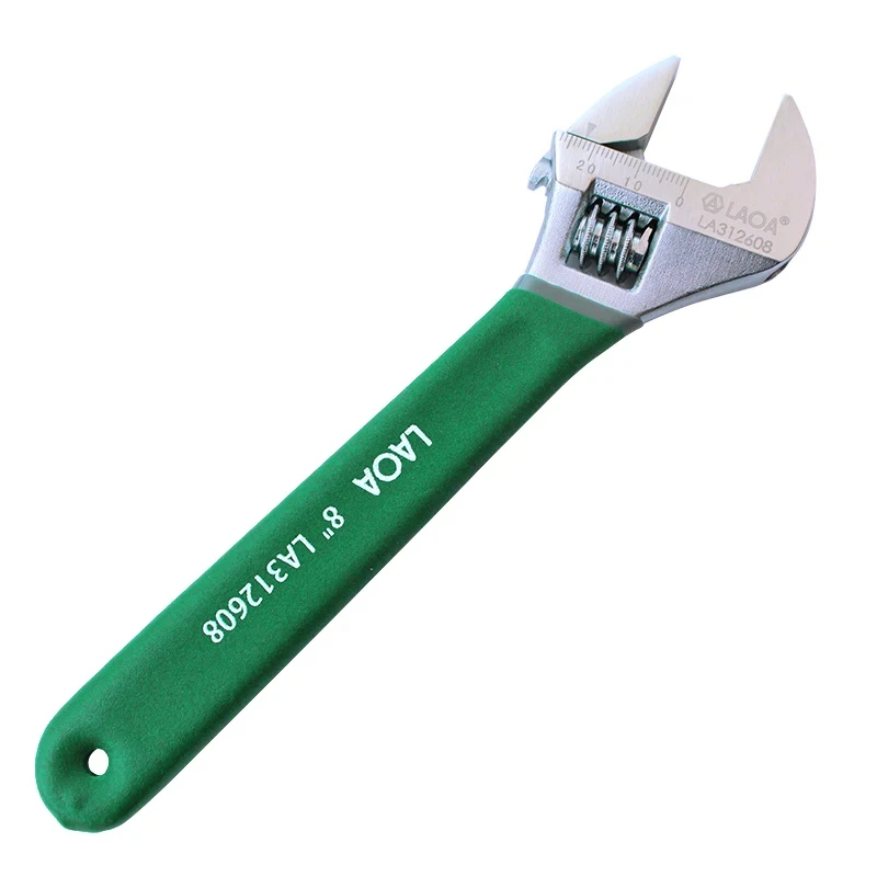LAOA 8-15 Inch Adjustable Wrench Non-slip Handle Monkey Spanner Open End Wrenches Motorcycle Repair Tools