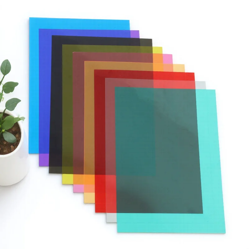 

9Pcs Lighting Gels Color PVC Film Light Diffuser Sheets High Toughness Stable Color Temperature for Photo Studio Video Theatre