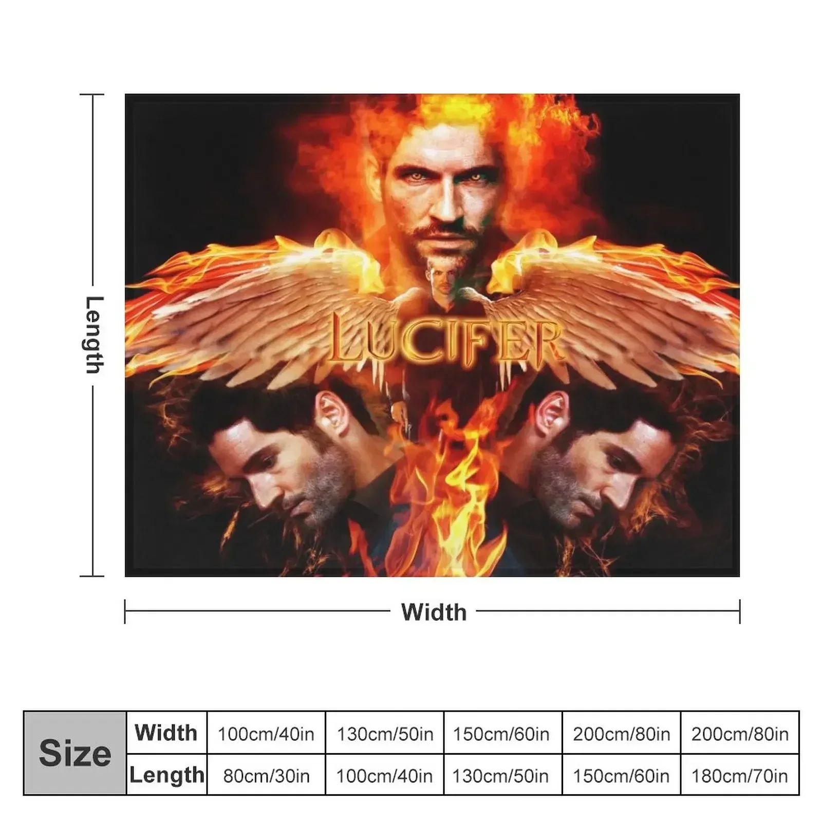 Lucifer Fire Wings Throw Blanket Giant Sofa Flannel Sofa Quilt Blankets