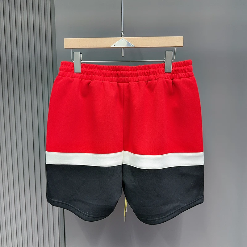 Black Green Red Shorts Side Stripe Shortpant Men Women Patchwork Splice Color Casual Drawstring Loose Short Pants Breeches