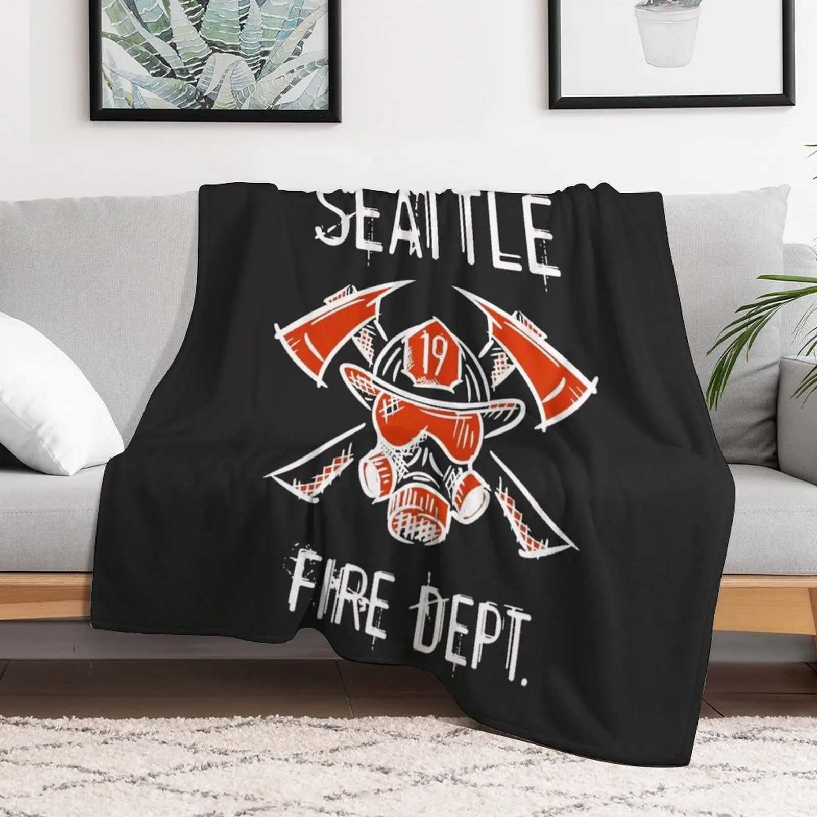 Station 19. Lieutenant Lt. Andrea Andy Herrera. Seattle Firefighters, Fire Department. Throw Blanket bed plaid Picnic Blankets