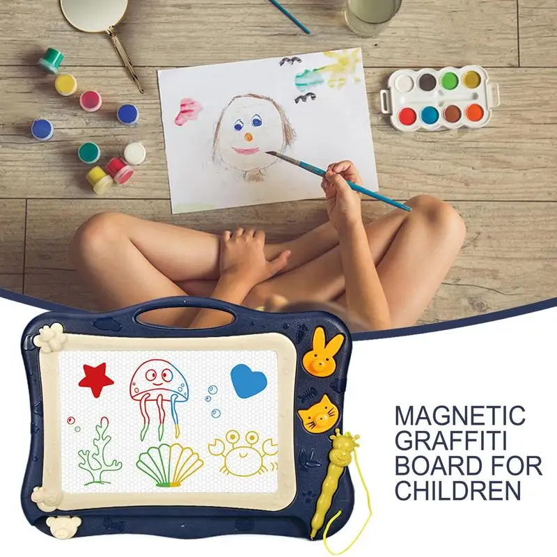 Lavagna magnetica da disegno per bambini Lavagna per doodle cancellabile Blocco da disegno per doodle Giocattoli educativi e per l'apprendimento per 1 2 3 anni