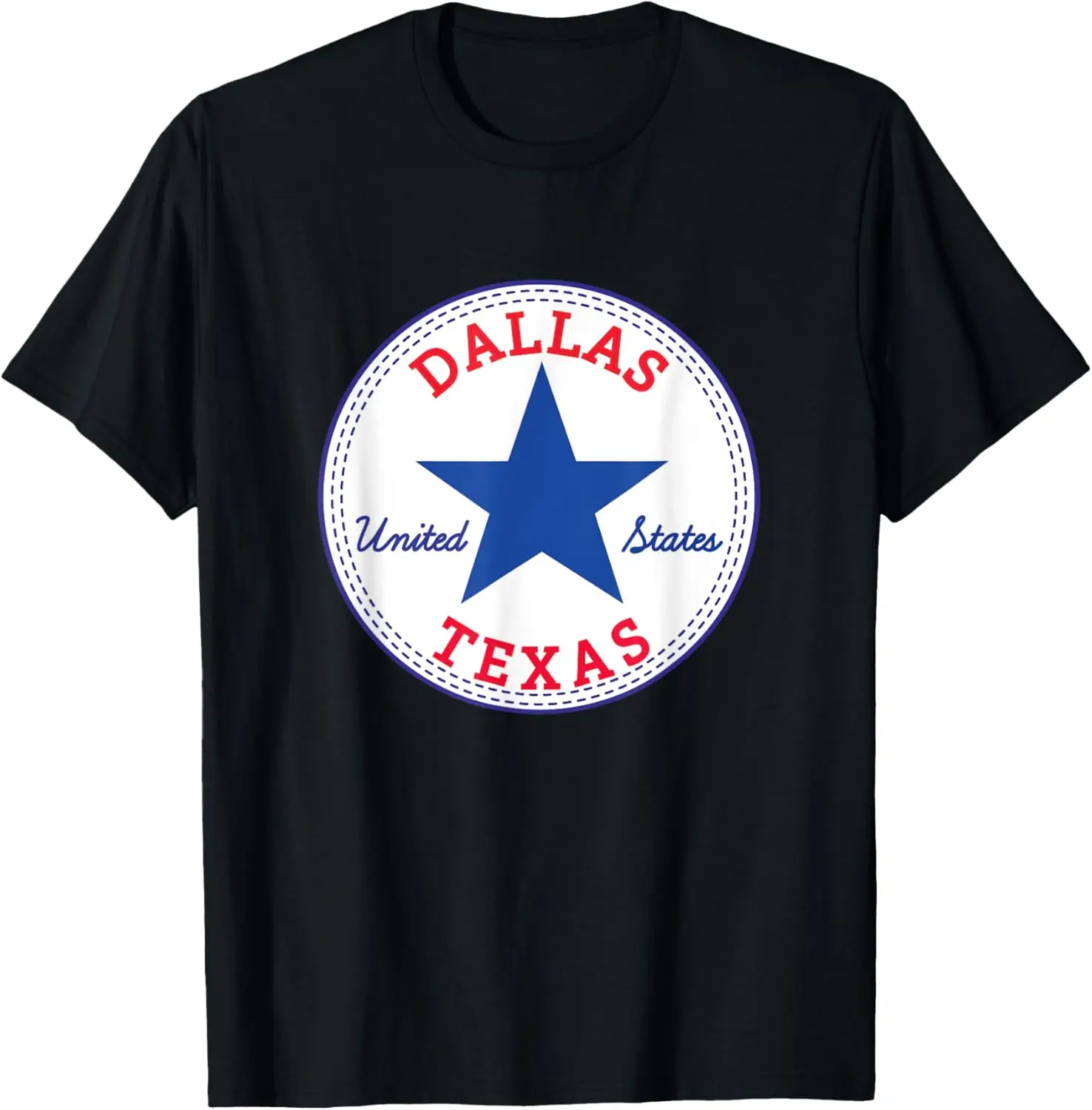 Camiseta Dallas Texas EUA Estados Unidos Surfer Skater Star Outfit