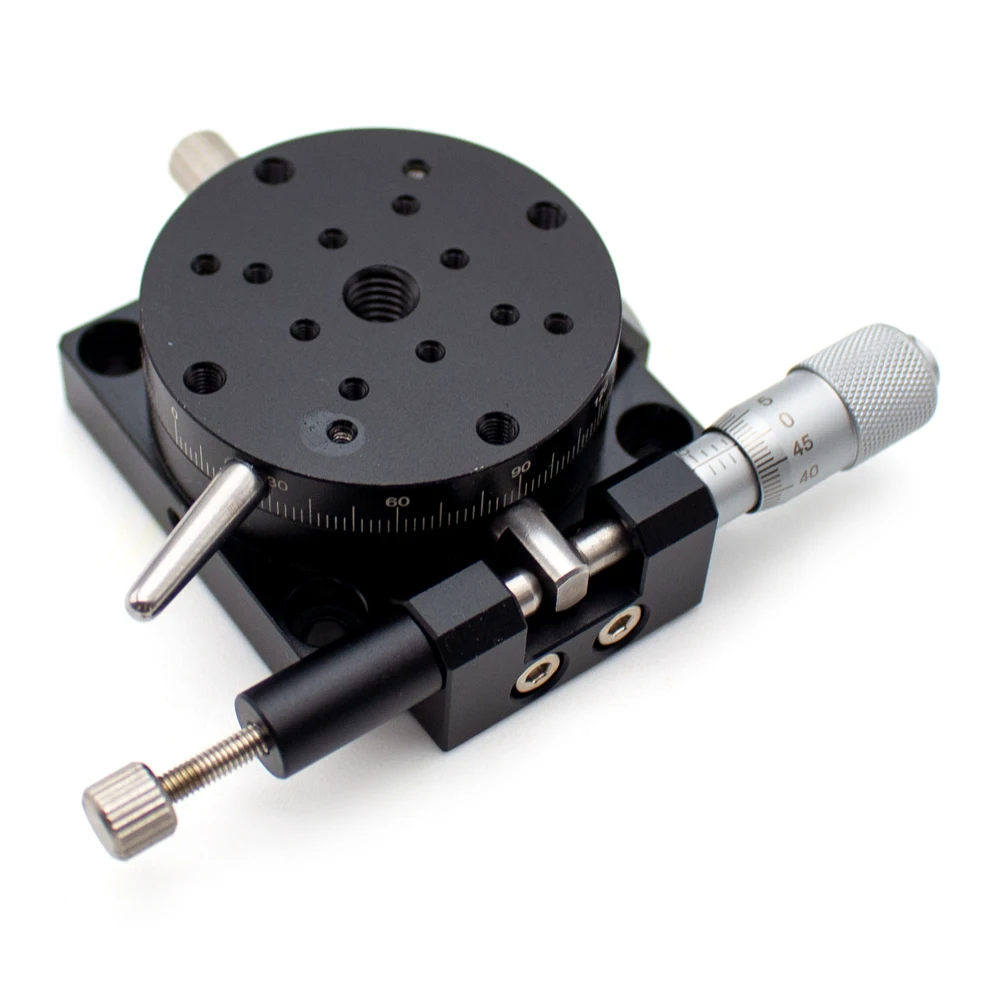 RSP40-L R-Axis Rotary Stage Manual Precision Fine Adjustment Turntable Rotating Worktable