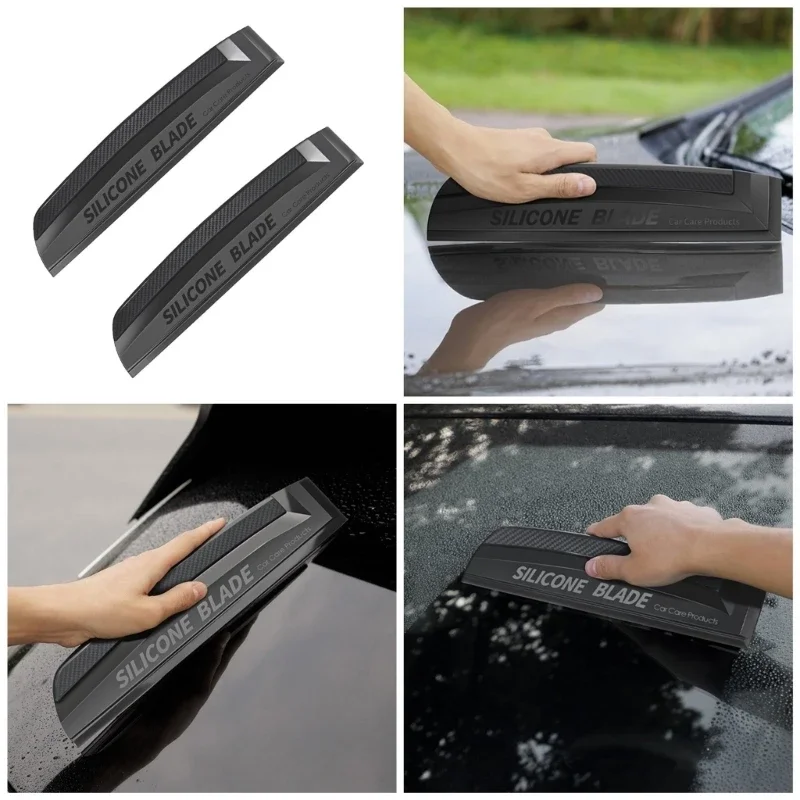 

Flexible Silicone Water Scraping Squeegee Scraper Accessories Fit for Car Window Cleaning Wiper Tool With Plastic Handle