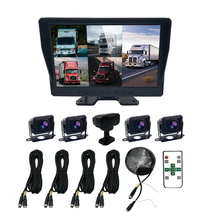 Wemaer 10 Inch 5 Channel 1080P Bus RV Reverse Camera Truck BSD Blind Spot Vehicle Detection DMS Driver Monitoring System