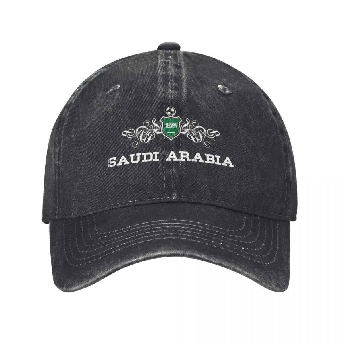 Retro Soccer Fan Design Saudi Arabia Baseball Caps Men Women Distressed Cotton Headwear Outdoor Summer Gift Hats Cap