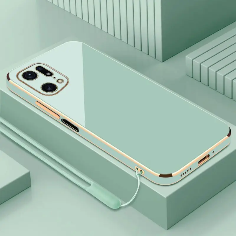 غطاء خلفي للصدمات مطلي مربع لـ Oppo ، جراب لـ OPPO Finn X3 Pro ، X5 Pro ، X5 ، X3 Pro ، X2 Lite ، X3Neo ، فاخر