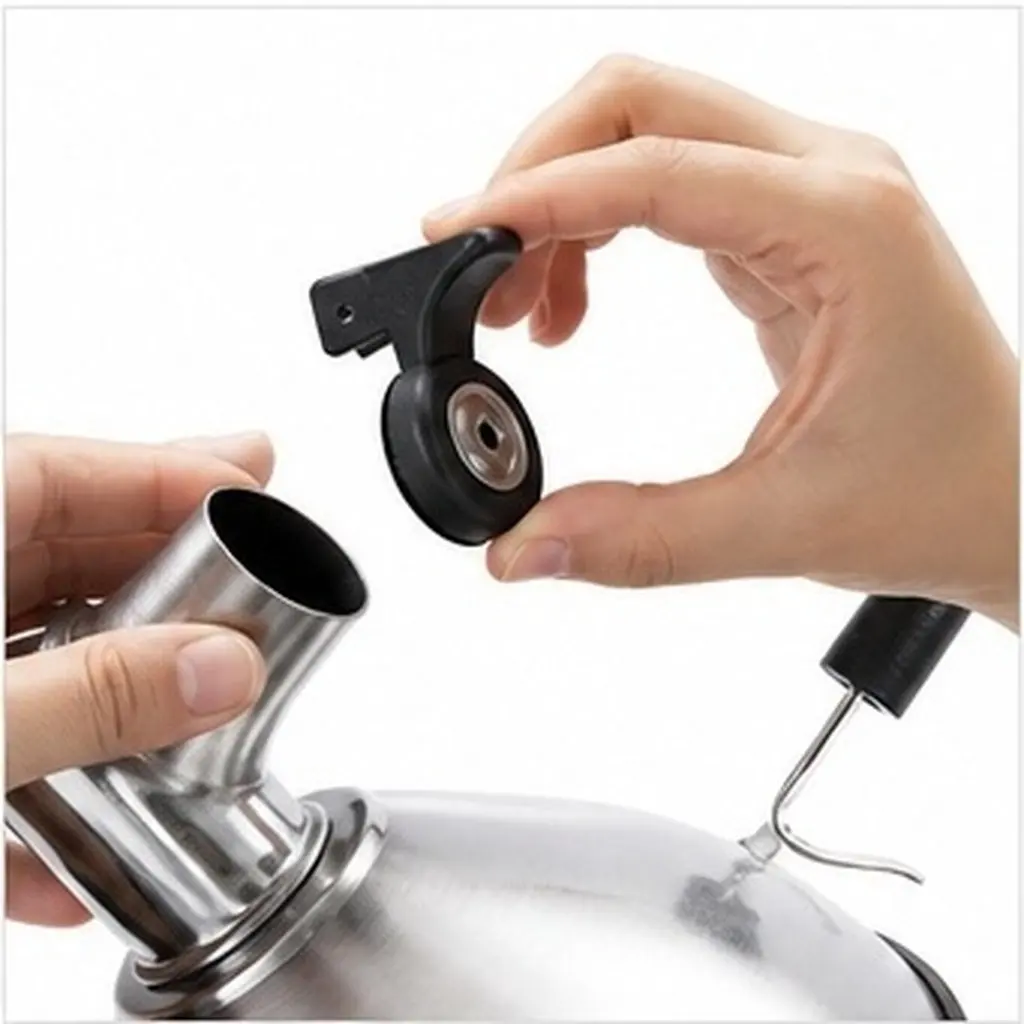 2Pcs Stainless Steel Plastic Whistling Kettle Flute Portable Water Boiling Alarm System for Home Use Kettle Whistling Nozzles