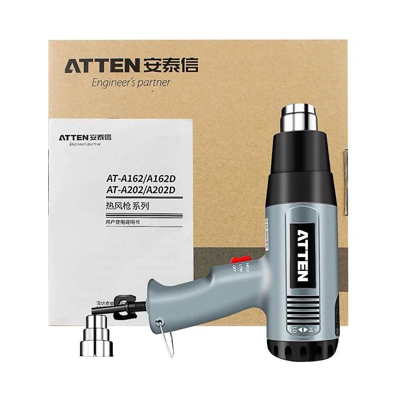 Antai AT162 AT202 Heteluchtpistool voor Krimpkous Lassen 1600W 2000W Digitale Display elektricien gereedschap