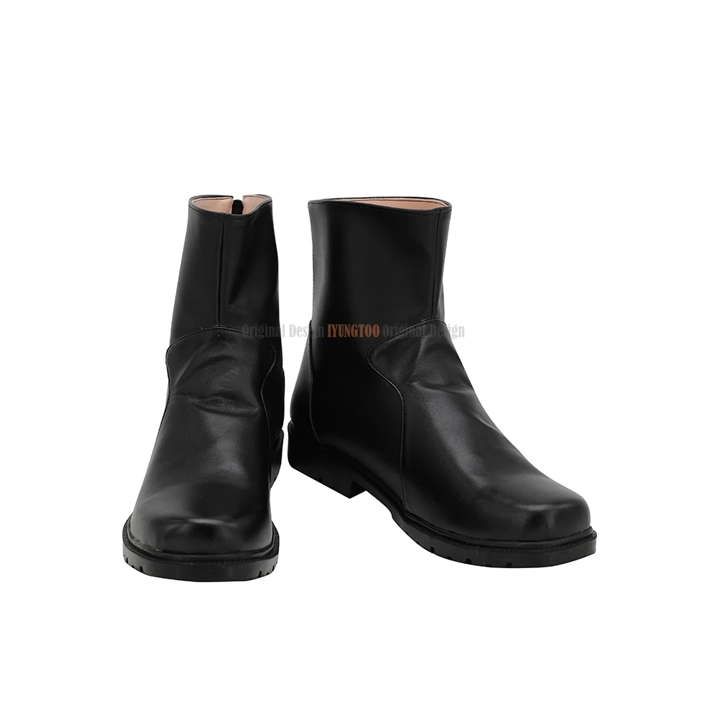 Sepatu Cosplay Rufus Shinra Final Fantasy VII Remake Sepatu Cosplay Rufus Sepatu Hitam Kustom untuk Uniseks