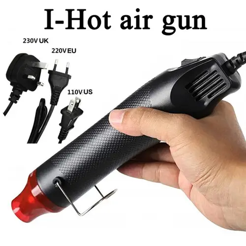 300W Electrical Mini Heat Gun Handheld Hot Air Gun with 300PCS Heat Shrink Butt for DIY Craft Embossing Shrink Wrapping PVC - Image 3